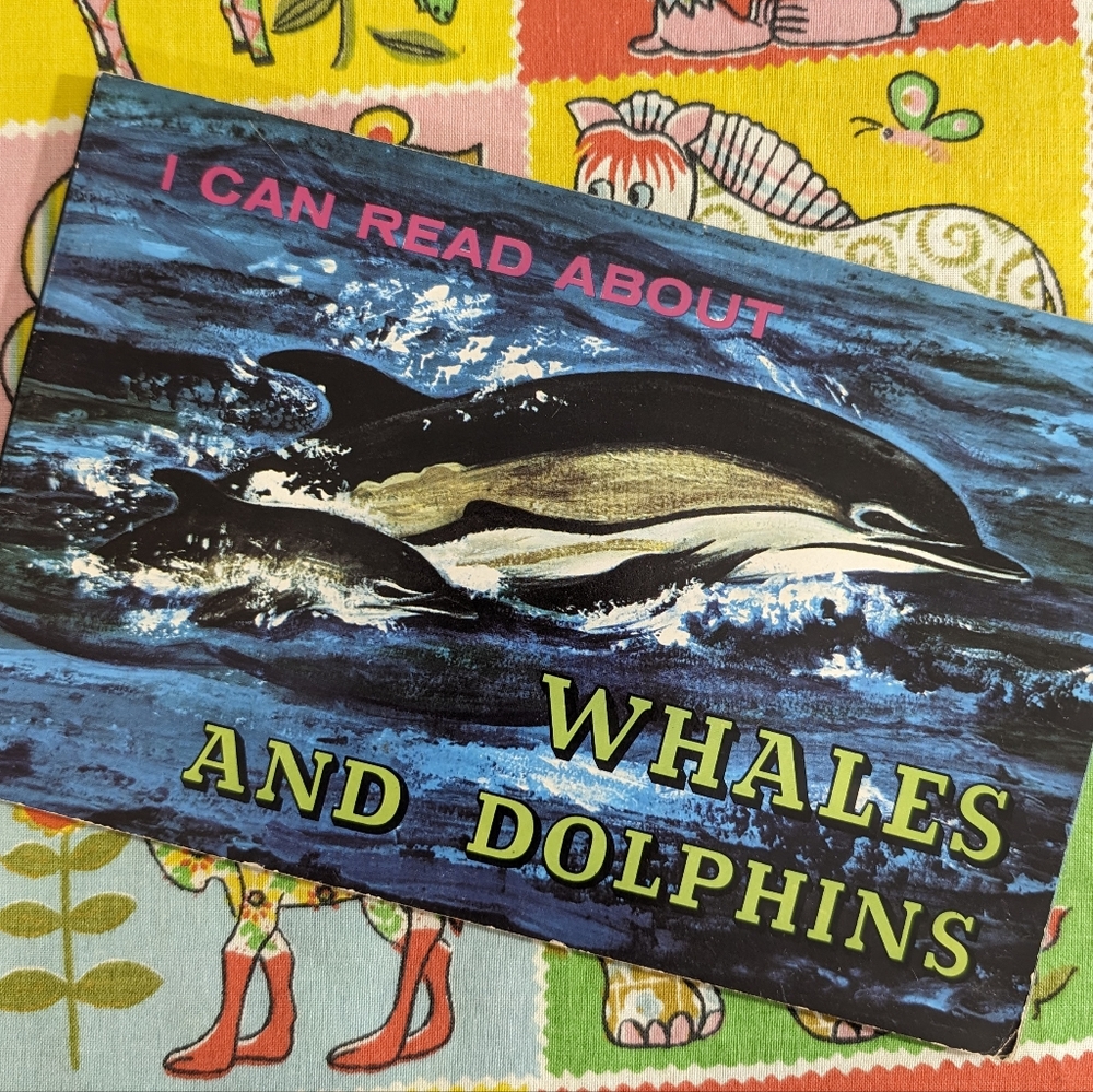 I Can Read About Whales and Dolphins | Vintage Children's Book | Aquatic Animals